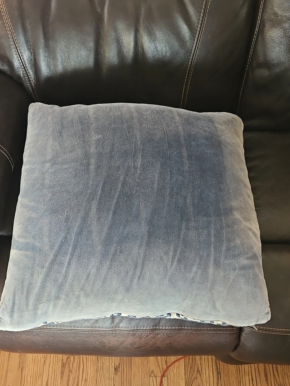 Crate & Barrel Ernest Pillow Brown Beige Embroidered 23